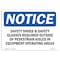 Signmission OSHA Sign, Shoes & Glasses Required Outside, 14in X 10in Rigid Plastic, 14" W, 10" H, Landscape OS-NS-P-1014-L-18214 - alternate 1